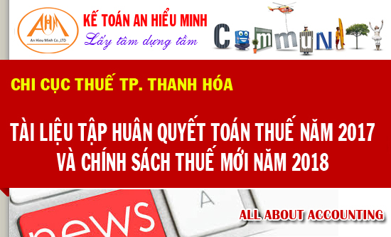 Tài liệu tập huấn thuế năm 2018 của Chi cục thuế Thành phố Thanh Hóa